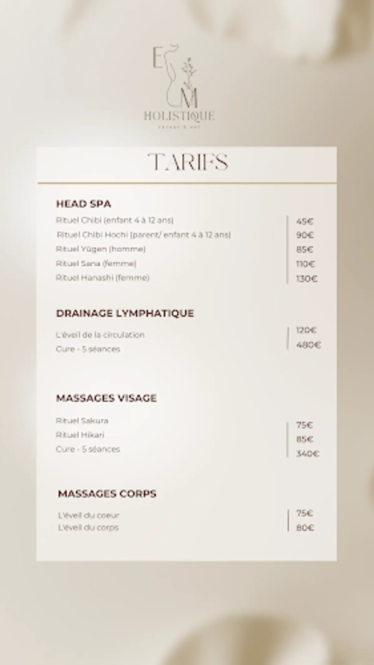 EM Holistique - Head Spa